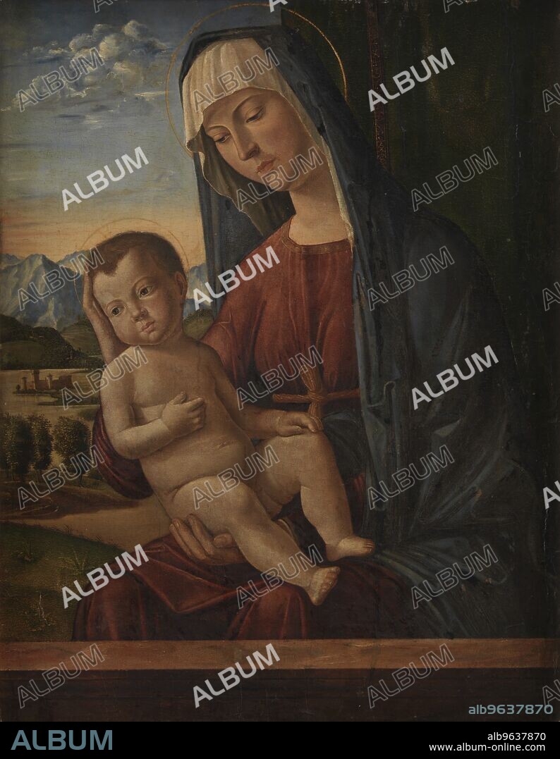 GIROLAMO DA UDINE. Madonna and Child, 1506-1512. Earlier ascribed to Giovanni Battista Cima da Conegliano (1458-1516) and attributed to Girolamo di Bernardino da Udine (1506-1512).