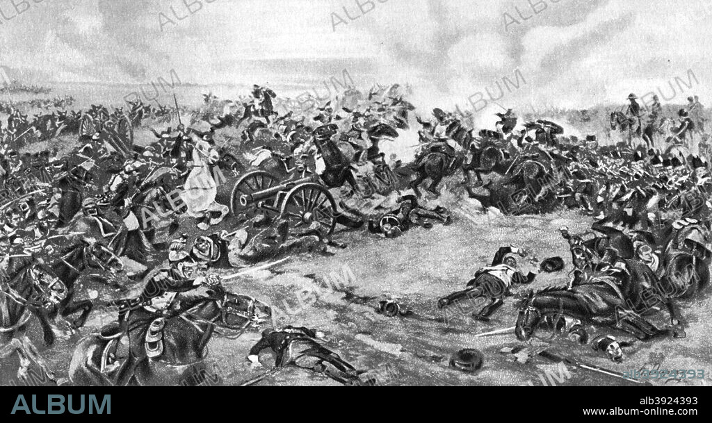 The Battle of Waterloo, fought on 18 June 1815, (1910). One of the most decisive battles of the Napoleonic Wars, Waterloo was fought in a small area (some 10km by 4km) on the main road leading south from Brussels. The British and Prussian pursuit after Waterloo was relentless and prevented any chance of French consolidation. Waterloo ended Bonaparte's hold on power. Wellington lost 17,000 men, Blucher 7,000, and Bonaparte 32,000, with at least another 7,000 captured.
