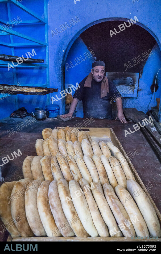 panaderia en la medina, Chefchauen, -Chauen-, Marruecos, norte de Africa, continente africano.