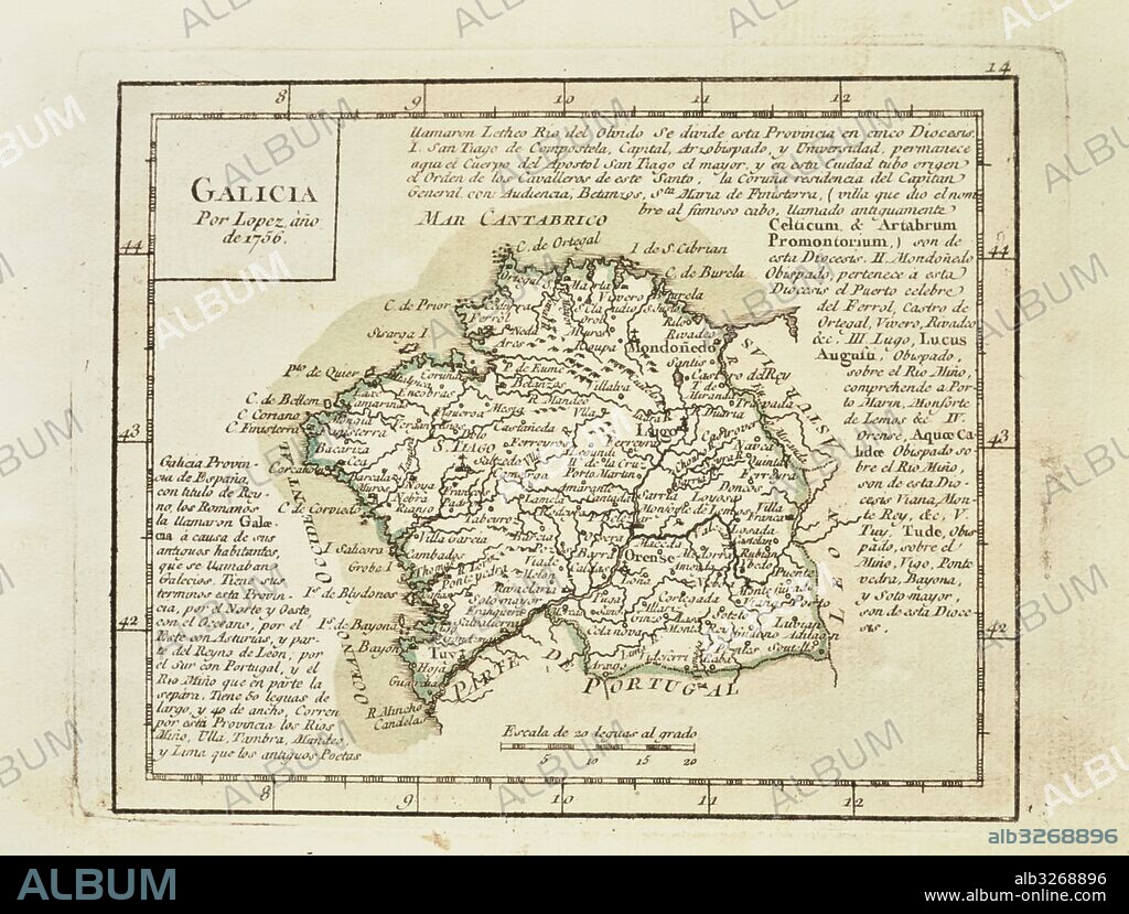 LOPEZ. Mapa de Galicia 1756. Colección particular. Madrid.