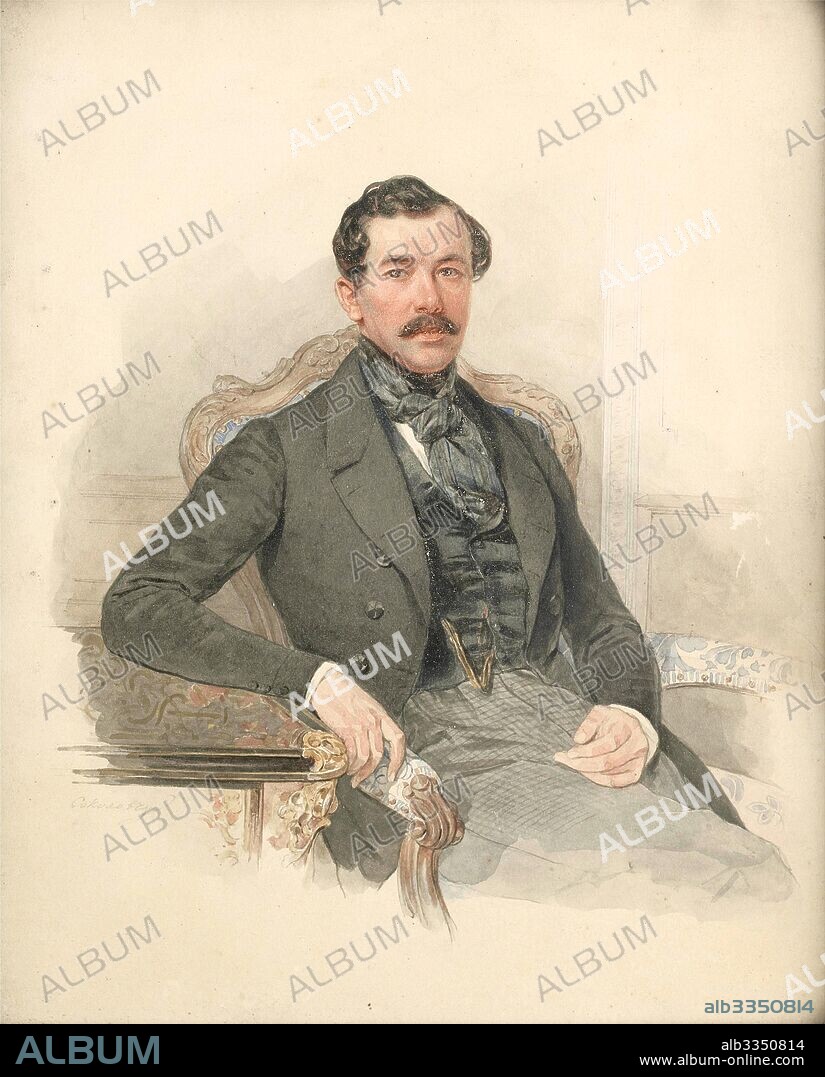 PYOTR FYODOROVICH SOKOLOV. Portrait of Maximilian de Beauharnais, 3rd Duke of Leuchtenberg (1817-1852).