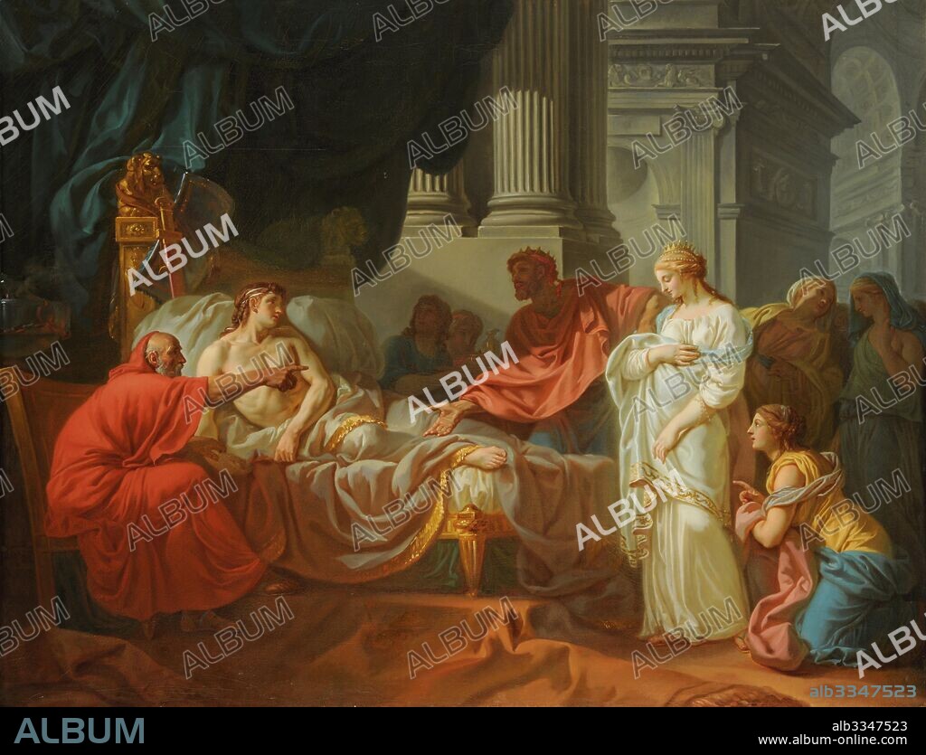 JACQUES LOUIS DAVID. Erasistratus Discovering the Cause of Antiochus' Disease.