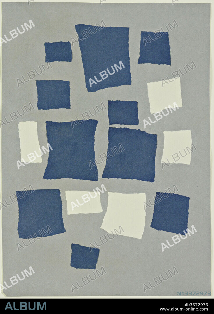 HANS ARP. Collage with Squares Arranged According to the Laws of Chance.