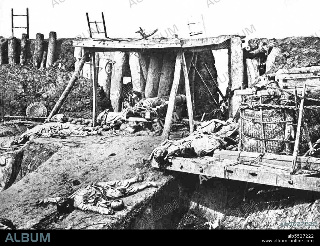 The Taku Forts or Dagu Forts (Chinese: ????; pinyin: Dàgu Pàotái; literally 'Taku batteries'), also called the Peiho Forts (Chinese:????; pinyin: Báihé Diaobao) are forts located by the Hai River (Peiho River) estuary, in Tanggu District, Tianjin municipality, in northeastern China. They are located 60 km southeast of the Tianjin urban center. In 1856, Chinese soldiers boarded The Arrow, a Chinese-owned ship registered in Hong Kong flying the British flag and suspected of piracy, smuggling and of being engaged in the opium trade. They captured 12 men and imprisoned them. Though the certificate allowing the ship to fly a British flag had expired, there was still an armed response. The British and French sent gunboats under the command of Admiral Sir Michael Seymour to capture the Taku Forts in May 1858. In June 1858, at the end of the first part of the Second Opium War, the Treaties of Tianjin were signed, which opened Tianjin to foreign trade. In 1859, after China refused to allow the setting up of foreign legations in Beijing, a naval force under the command of British Admiral Sir James Hope attacked the forts guarding the mouth of the Peiho river. During the action US Navy Commodore Josiah Tattnall came to the assistance of the British gunboat HMS Plover,– commanded by Lt William Hector Rason, who was killed in the action – offering to take off their wounded. Plover's commander, Hope, accepted the offer and a launch was sent to take off the wounded. Later, Tattnall discovered that some of his men were black from powder flashes. When asked, the men replied that the British had been short handed with the bow gun. His famous report sent to Washington claimed 'Blood is thicker than water'. This was the first time the British troops needed American assistance after suffering major casualties from the Taku cannon barrage, and the first time that British and American troops fought side by side.