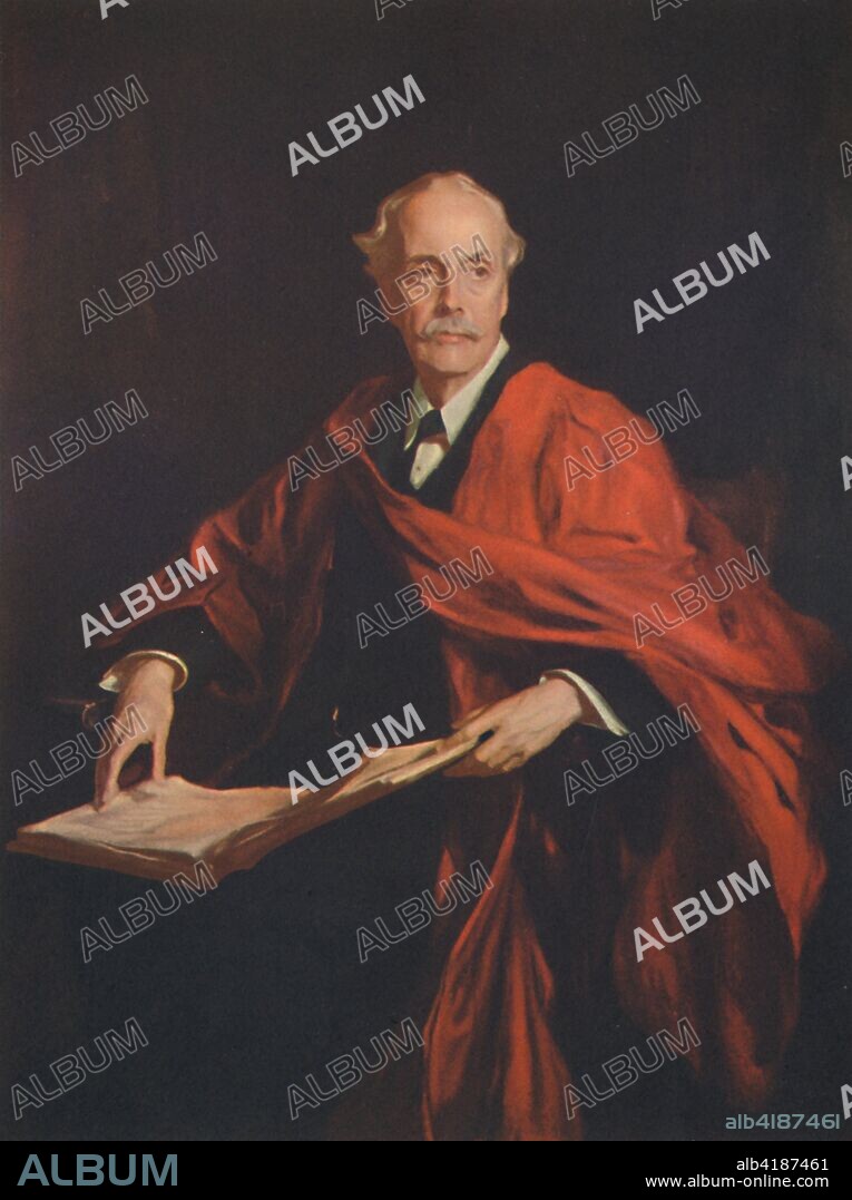 Arthur Balfour, c1920s, (1941). British statesman and Prime Minister Arthur James Balfour, 1st Earl of Balfour (1848-1930). A Conservative, Balfour is best remembered as the author of the Balfour Declaration of 1917 which supported the Zionist objective of a Jewish state in Palestine. From British Statesmen, by Enest Barker. [Collins, London, 1941].