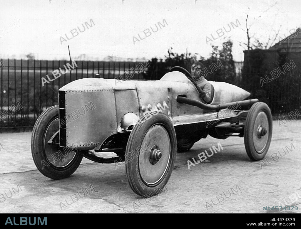 1913 Percy Lambert in Talbot Special 25hp at Brooklands, breaks 103 miles in 1 hour record.