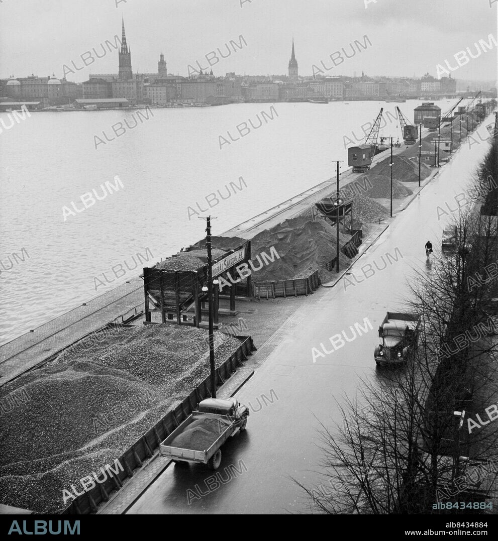 Orig. bildtext... SÖDER MÄLARSTRAND Anm. Kajer Riddarfjärden sites: STOCKHOLM ;SVERIGE.