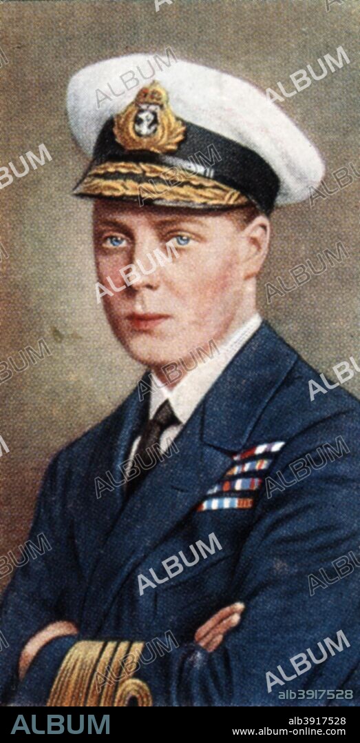 The Prince of Wales, future King Edward VIII, c 1935. Edward (1894-1972) ruled from ruled 20 January 1936 until 11 December 1936. He abdicated in order to be with the woman he loved, an American divorcee called Wallis Simpson.