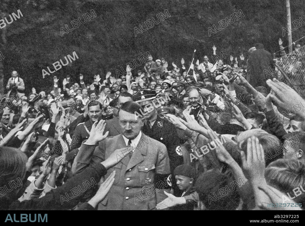 Adolf Hitler at the Berghof, his home in Berchtesgaden - c1935.