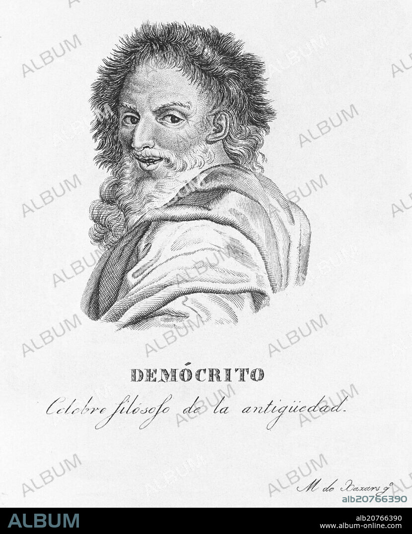 ESTEBAN MAS DE XAXARS (1801-1900) CALCOGRAFO. DEMOCRITO - 460/370 AC - FILOSOFO GRIEGO.