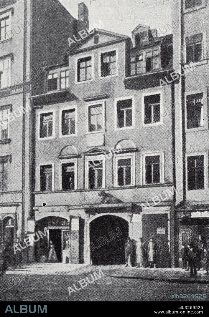 Birthplace of Richard Wagner (1813-1883) a German composer, theatre director, polemicist, and conductor. Dated 19th Century.