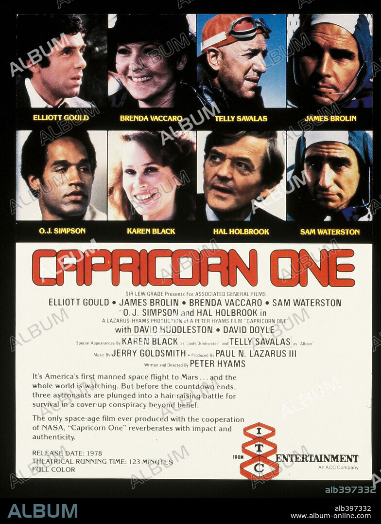 Poster de CAPRICORNIO UNO, 1978 (CAPRICORN ONE), dirigida por PETER HYAMS. Copyright ASSOCIATED GENERAL/LEW GRADE.