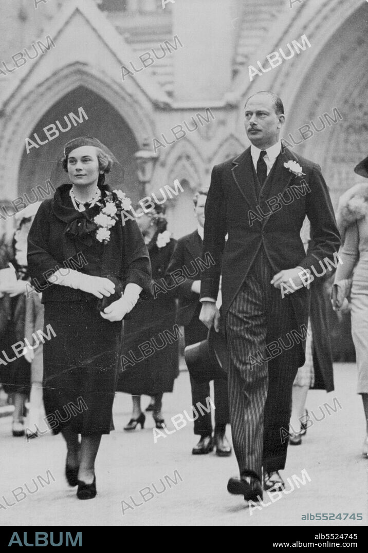 Duke and Duchess of Gloucester leaving St. Margaret after her sister's wedding. May 15, 1936. (Photo by Associated Press Photo).