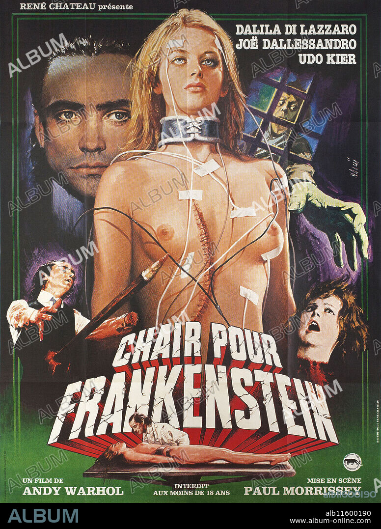 JEAN MASCII. Movie poster "Flesh for Frankenstein" by Paul Morrissey.