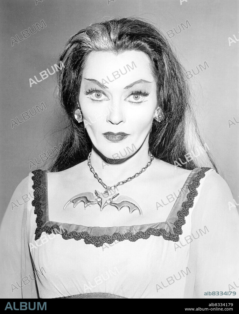 YVONNE DE CARLO in THE MUNSTERS, 1964, directed by EARL BELLAMY, EZRA STONE, GENE REYNOLDS, JERRY PARIS, JOSEPH PEVNEY and NORMAN ABBOTT. Copyright CBS/MCA/UNIVERSAL.