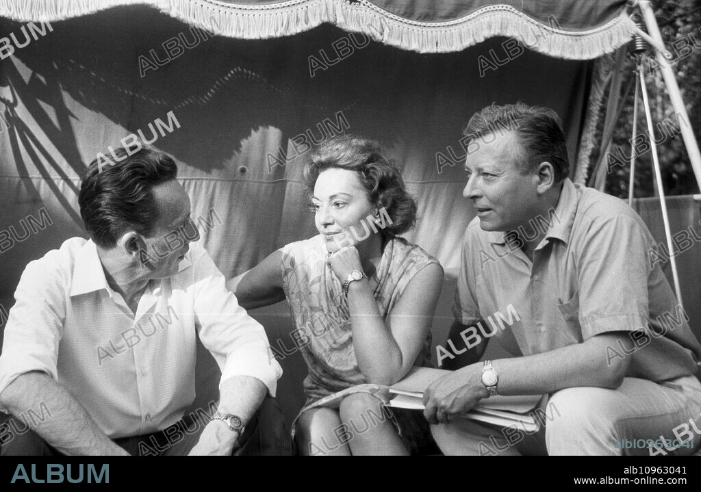 The german actor couple Hans Caninenberg und Lola Muethel, Germany 1960s.