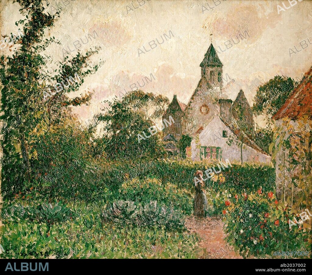 Camille Pissarro / 'The Church in Knocke', 1894, Oil on canvas, 54 × 65 cm.