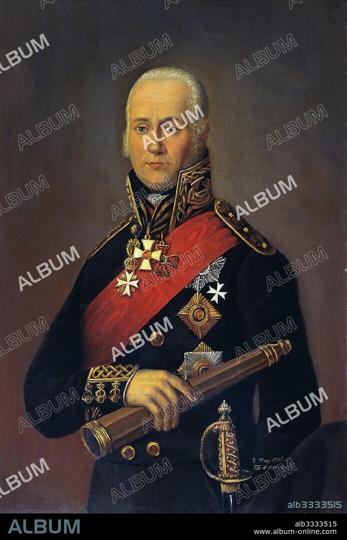 PYOTR NIKOLAEVICH BAZHANOV. Portrait of the Admiral Fyodor Fyodorovich Ushakov (1745–1817).