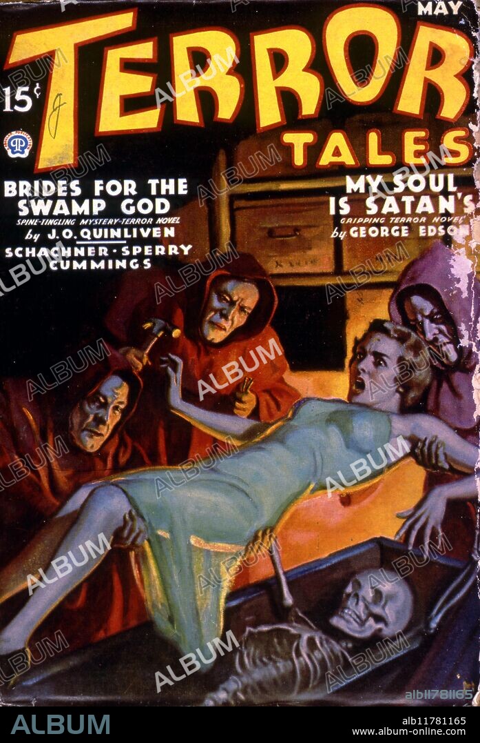 Cover of the Science Fiction and Horror Magazine Terror Tales, May 1936 artwork by John Newton Howett.