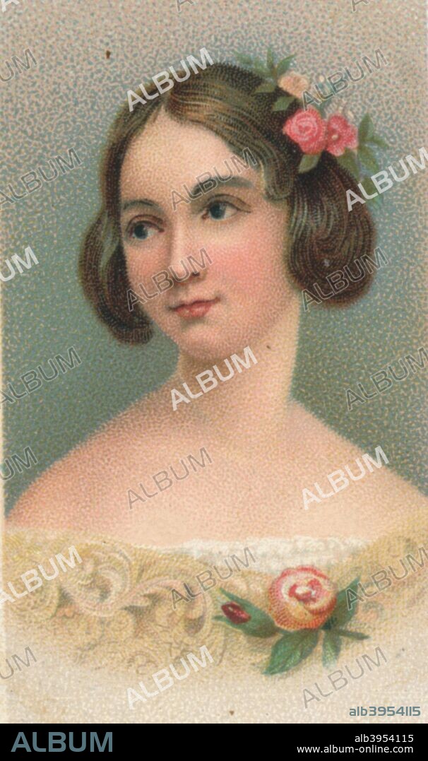 Johanna Maria Lind (1820-1887), better known as Jenny Lind, was a Swedish opera singer. Sometimes known as the Swedish Nightingale, she was a highly regarded soprano. Taken from Will's Cigarette card, Musical Celebrities series, 1911.