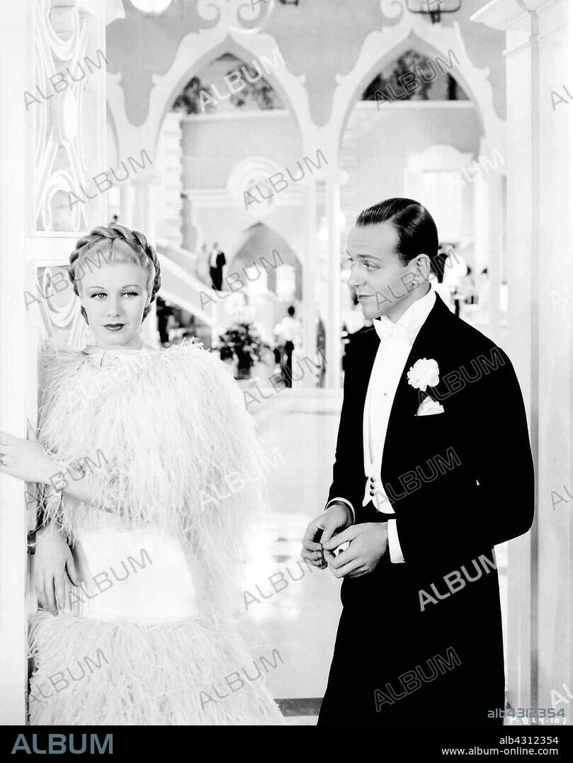 FRED ASTAIRE y GINGER ROGERS en SOMBRERO DE COPA, 1935 (TOP HAT), dirigida por MARK SANDRICH. Copyright RKO.