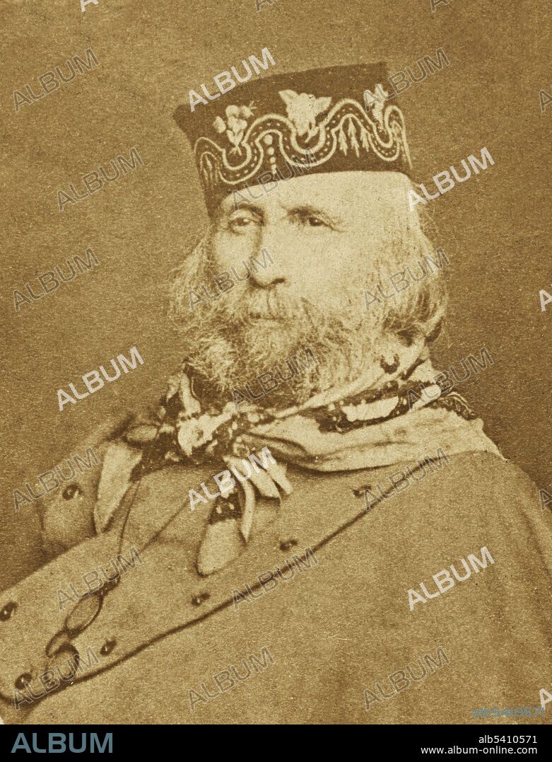Giuseppe Garibaldi, c. 1878. Garibaldi (1807-1882) was an Italian general and politician who is considered, along with Camillo Cavour, Victor Emmanuel II and Giuseppe Mazzini, as one of Italy's "fathers of the fatherland." He was a central figure in the Italian Risorgimento, since he personally commanded and fought in many military campaigns that led eventually to the formation of a unified Italy. He was appointed general by the provisional government of Milan in 1848, General of the Roman Republic in 1849 by the Minister of War, and led the Expedition of the Thousand on behalf and with the consent of Victor Emmanuel II. Albumen silver print.