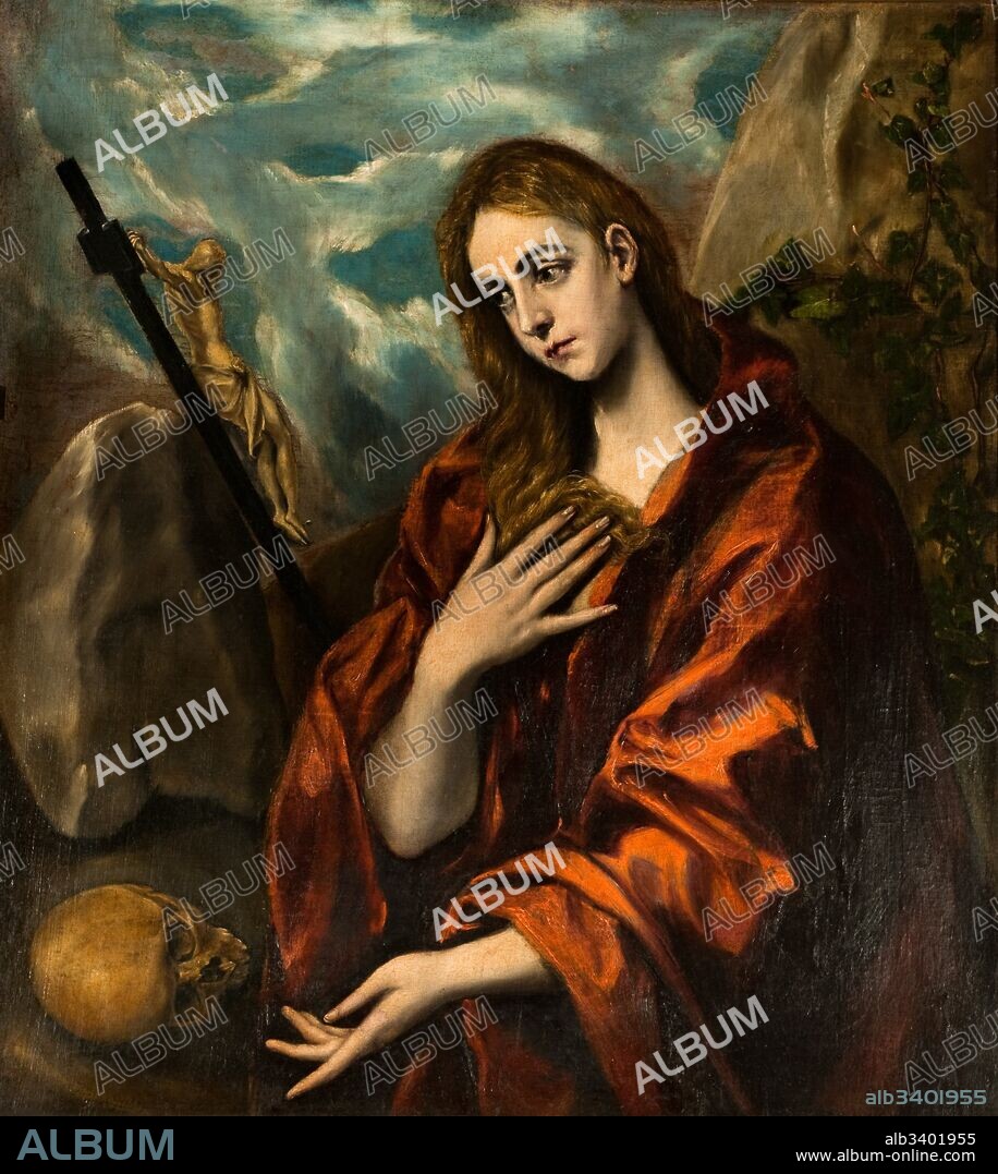 El Greco / "Penitent Magdalene", c. 1590, Painting (oil on canvas), 104.8 x 92.3 cm.