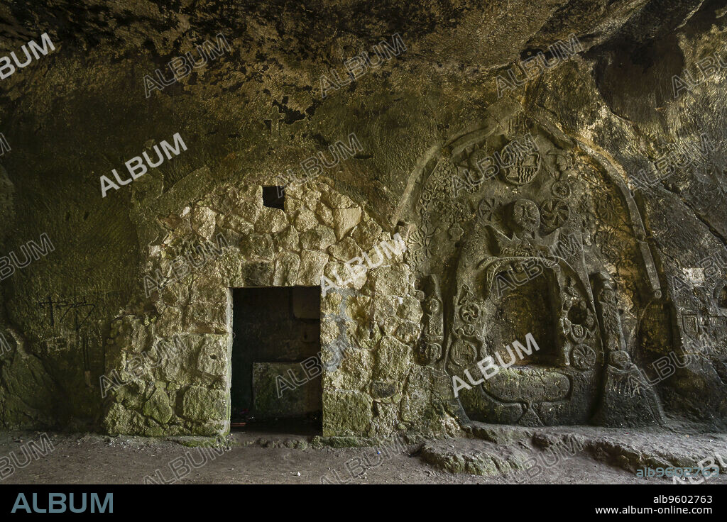 cueva de la Mare de Deu, cala de Portals Vells, Calvia, Mallorca, balearic islands, spain, europe.