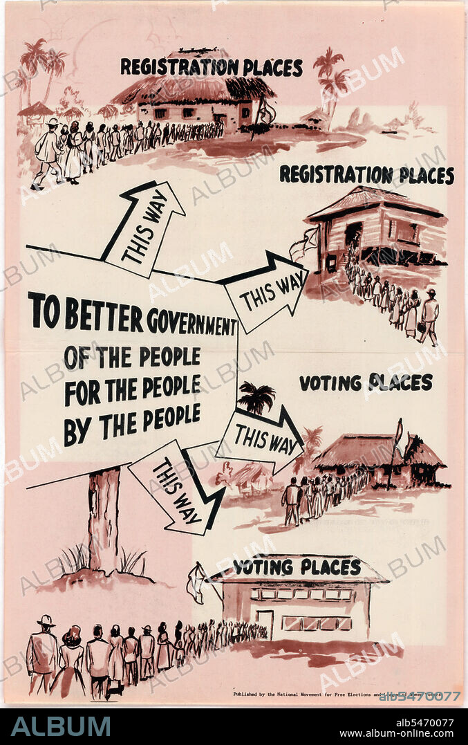 10/10/1951 - U.S. Propaganda Posters in 1950s Asia - To Better Government poster  .