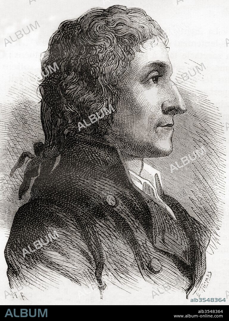 Joseph Louis Proust, 1754 – 1826. French chemist. From Les Merveilles de la Science, published c.1870.