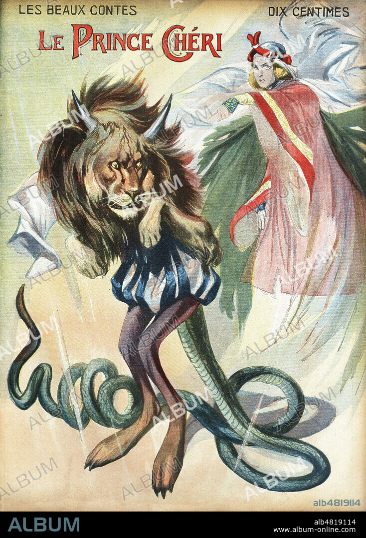 Le Prince Cheri. Contes de Madame d'AULNOY (1650-1705). Illustration de 1909 par Alfredo Vaccari (1877-1933) pour la couverture de Revue pour enfants Les plus Beaux Contes, de 1910. Credit Collection Grob/Kharbine Tapabor.