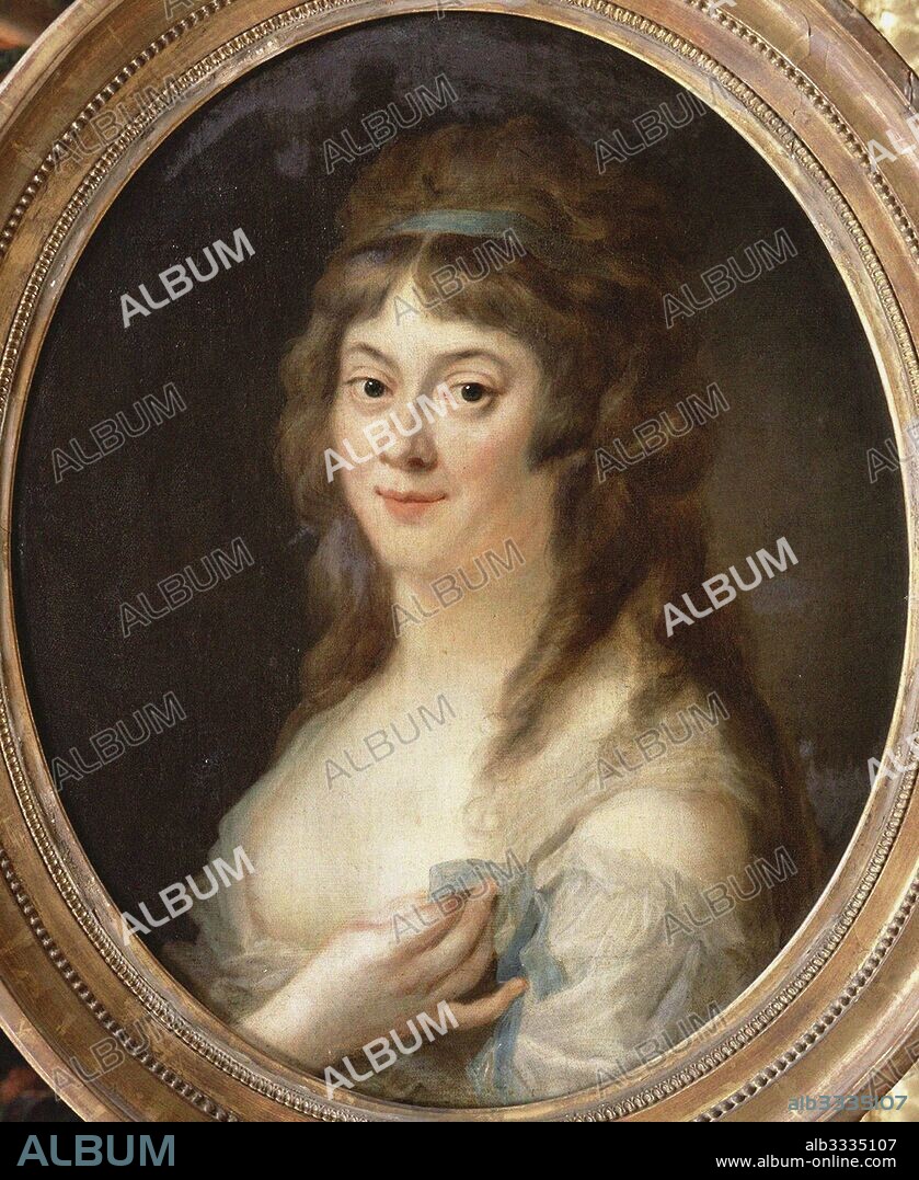 JOHANN JULIUS HEINSIUS. Portrait of Madame Roland (1754-1793).