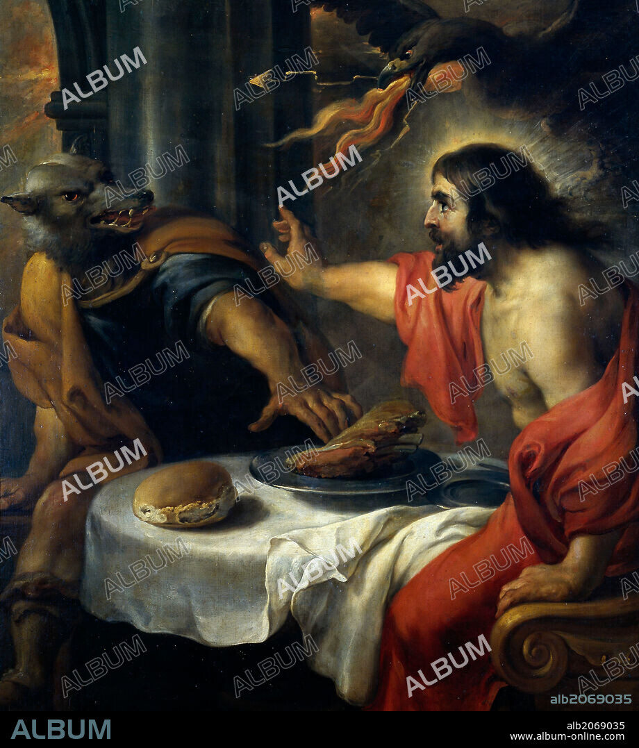 Jan Cossiers / 'Júpiter y Licaón', Siglo XVII, Escuela Flamenca, Óleo sobre Lienzo, 120 cm x 115 cm, P01463.