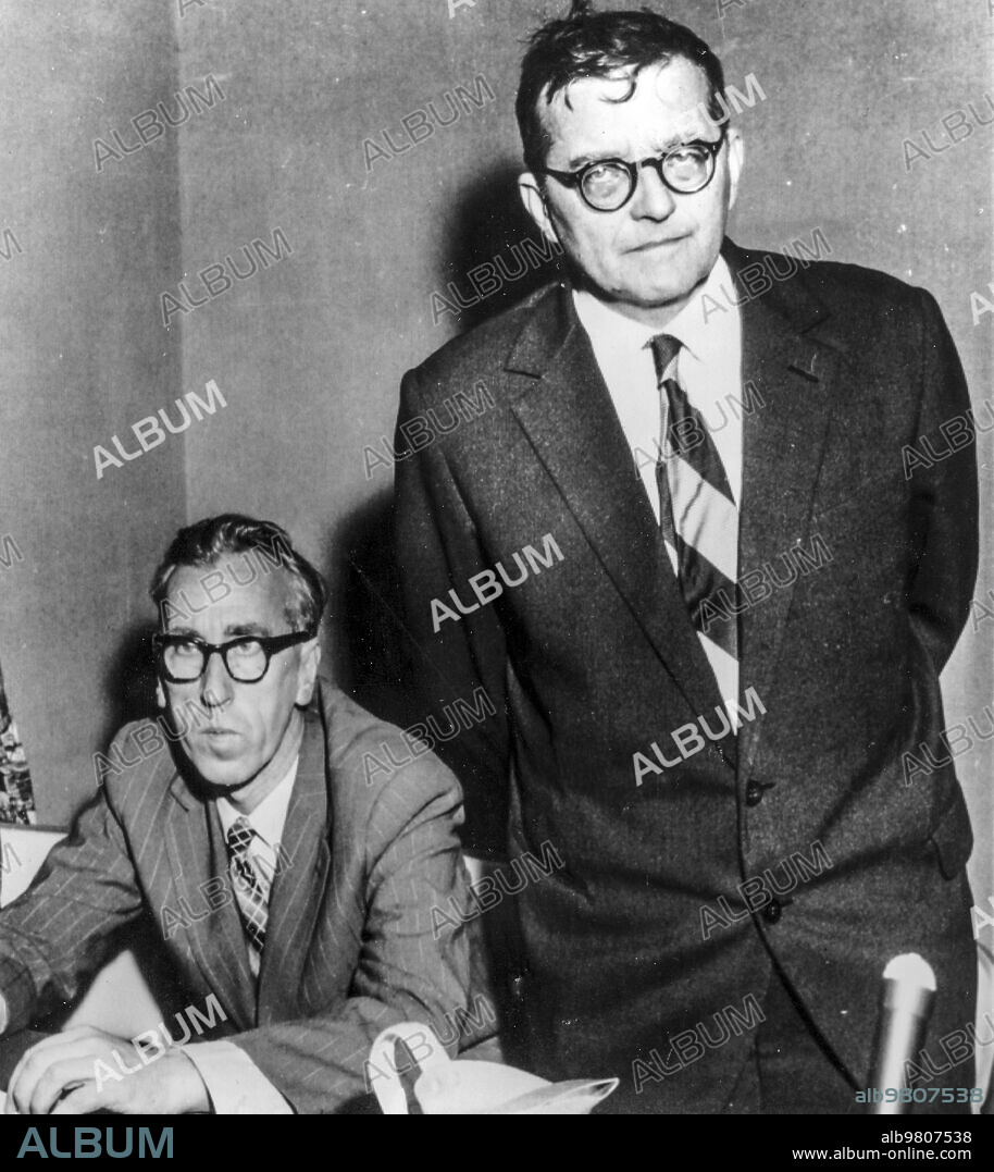 Dmitri shostakovich and dmitri kabalevsky, 1959.