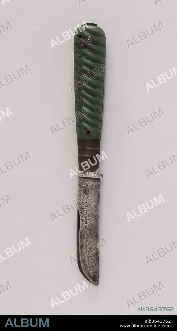 Clasp Knife (Chaqu). Culture: hilt, Persian; blade, British. Dimensions: L. 8 1/4 in. (21 cm); L. of grip 4 5/8 in. (11.7 cm); W. 1 in. (2.5 cm); Wt. 6.5 oz. (184.3 g). Date: ca. 1825-1900.