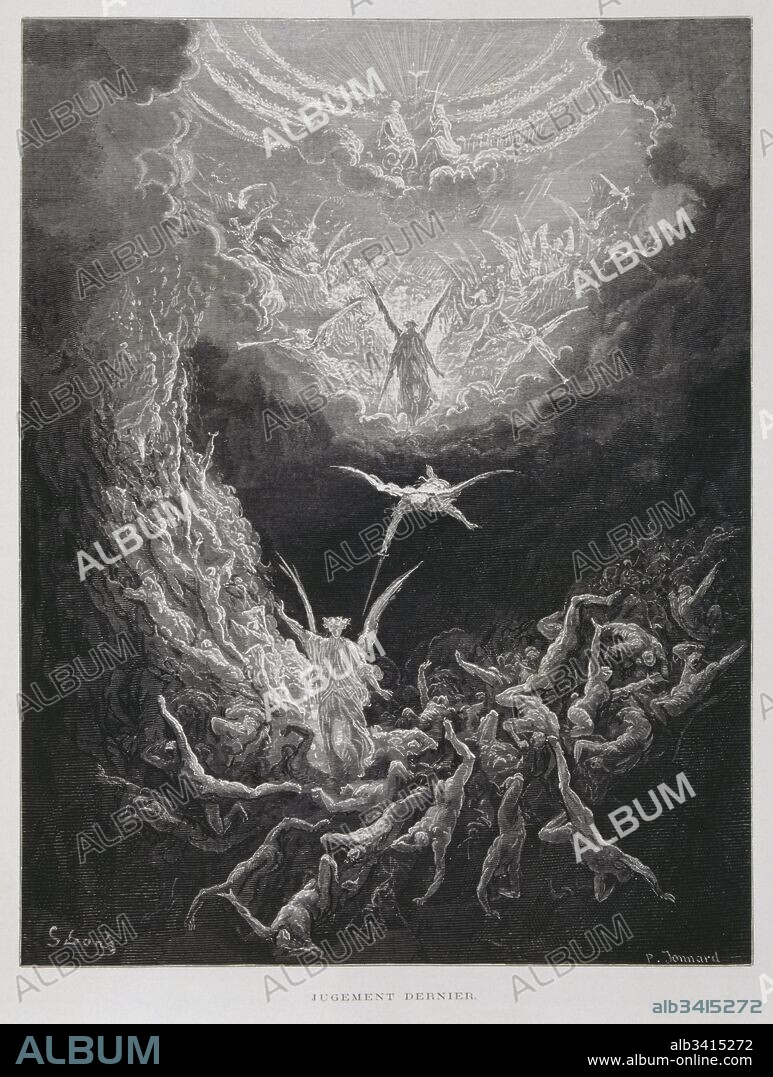 The last Judgement, Illustration from the Dore Bible 1866. In 1866, the French artist and illustrator Gustave Doré (1832–1883), published a series of 241 wood engravings for a new deluxe edition of the 1843 French translation of the Vulgate Bible, popularly known as the Bible de Tours. This new edition was known as La Grande Bible de Tours and its illustrations were immensely successful..