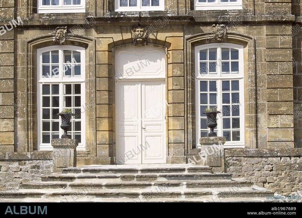 Facade of Chateau de Bazeilles, Champagne-Ardenne. Detail. France, 18th century.