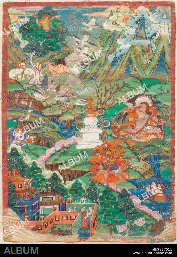 TIBETAN CULTURE. Thangka of Mahasiddha Virupa.