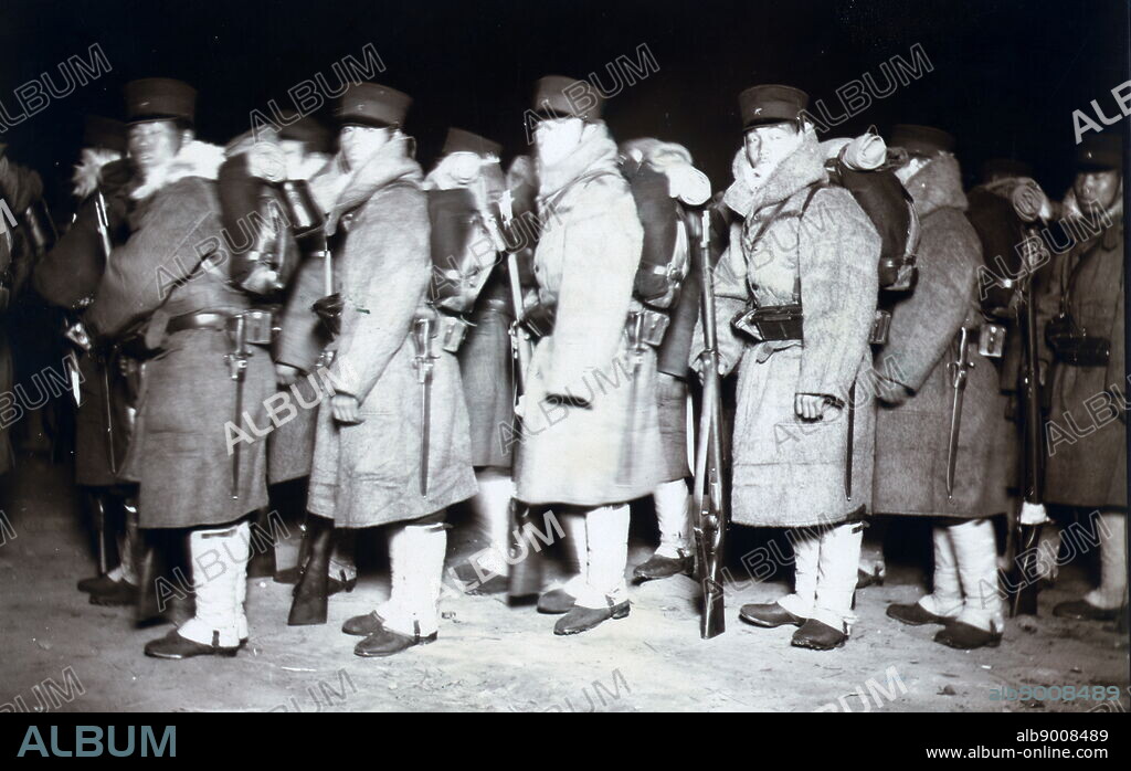 Japanese soldiers in the Korean Peninsula 1905 during the Russo-Japanese War of 1904-1905.
