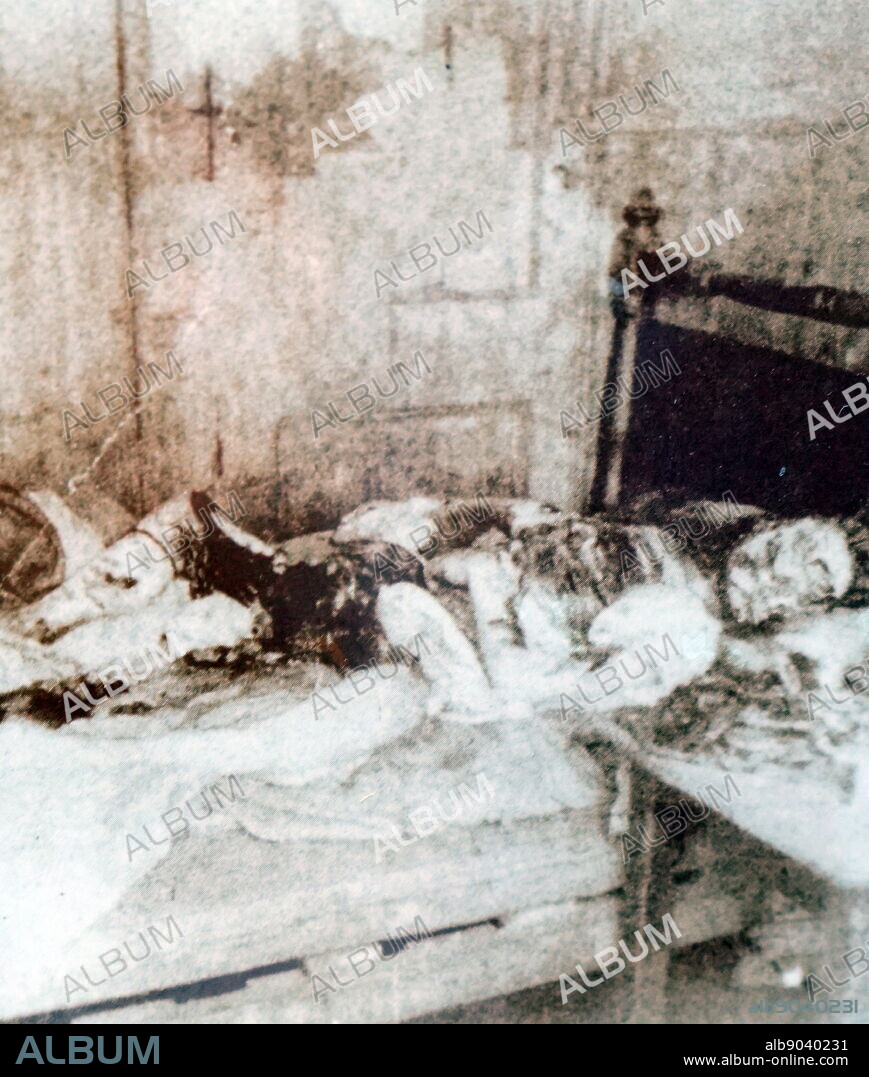 Crime scene photograph of Mary Jane Kelly. Mary Jane Kelly (also known as Marie Jeanette Kelly, Fair Emma, Ginger, and Black Mary) (1863-1888) she is believed to be the final victim of the unidentified serial killer Jack the Ripper.
