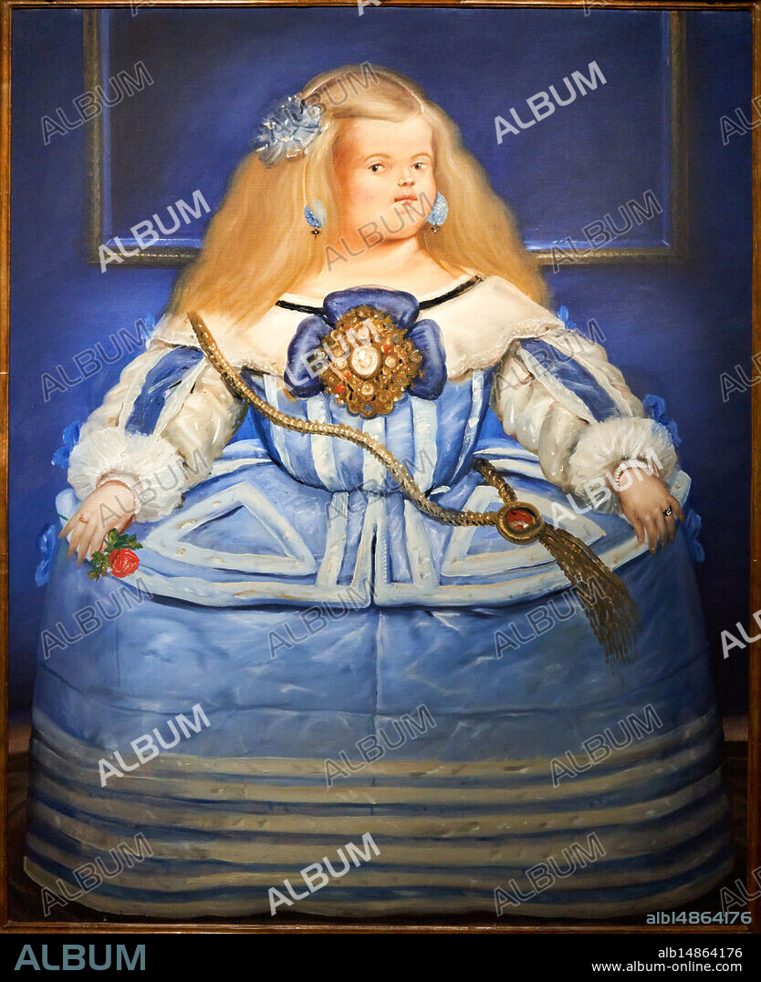La Menina, Según Velázquez, The Girl, According To Velázquez, s.d., Oil on canvas, Fernando Botero (1932-2023).