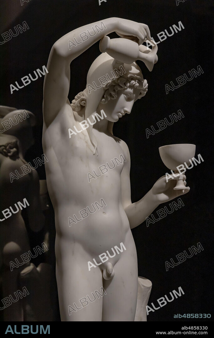 "Ganymede", 1819-24, by Bertel Thorvaldsen (1770 - 1844), marble. Detail.