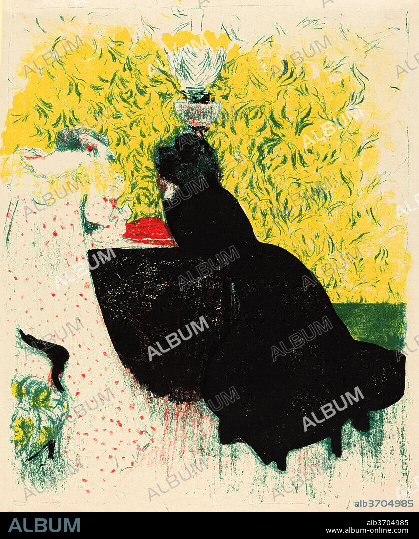 EDOUARD VUILLARD. Two Sisters-in-Law (Les deux belles-soeurs). Dated: 1897/1898 (published 1899). Dimensions: overall: 36.9 x 30.1 cm (14 1/2 x 11 7/8 in.). Medium: color lithograph on china paper.