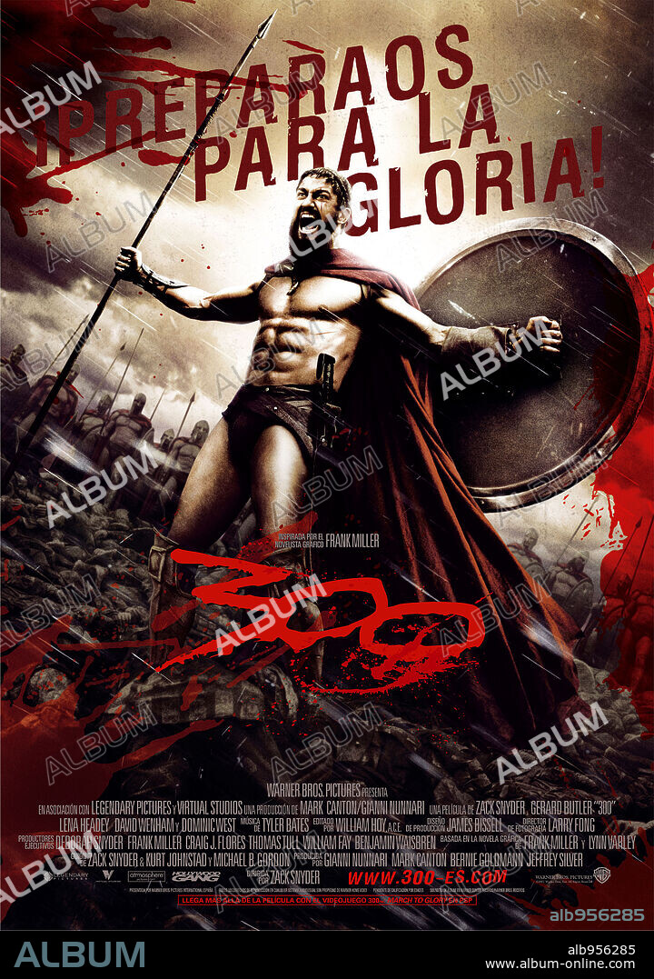 Poster de 300, 2006, dirigida por ZACK SNYDER. Copyright WARNER BROS. PICTURES.