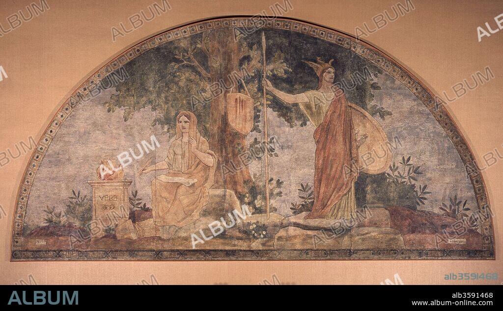 JOAQUIN TORRES-GARCIA. Joaquín Torres García / Frescos del Salón de Sant Jordi. Palau de la Generalitat de Barcelona, 1913-1914.