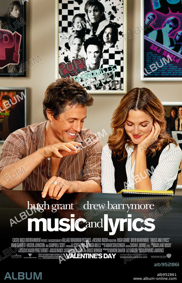 Poster de TU LA LETRA, YO LA MUSICA, 2007 (MUSIC AND LYRICS), dirigida por MARC LAWRENCE. Copyright WARNER BROS.
