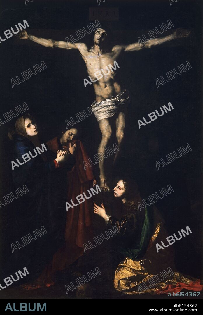 JOSÉ DE RIBERA. CALVARIO - 1618 - O/L 336x230 - PINTURA BARROCA ESPAÑOLA.