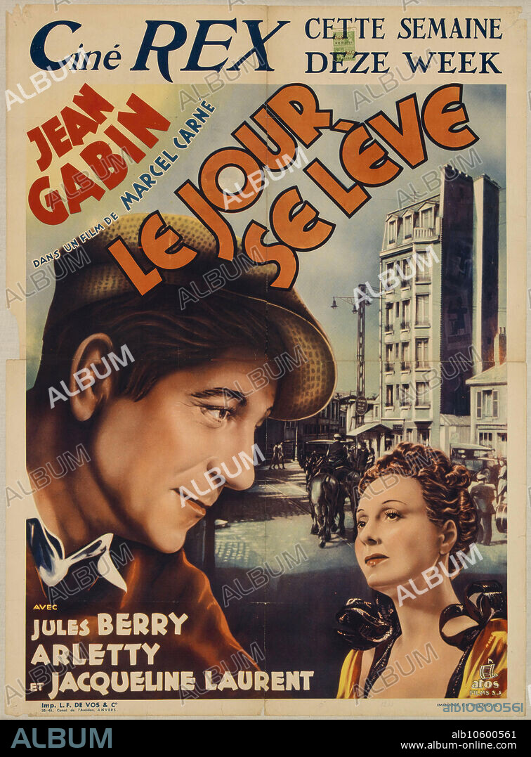 ANONYMOUS. Movie poster "Daybreak (Le jour se lève)" by Marcel Carné.