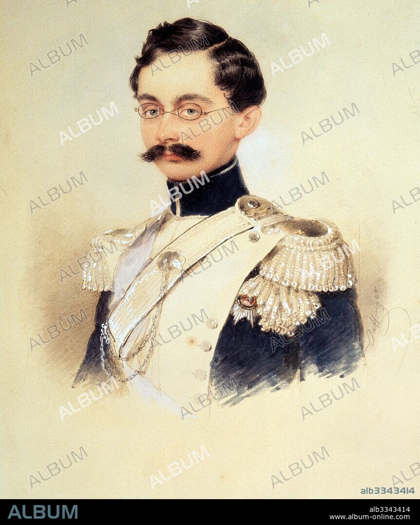 MORITZ MICHAEL DAFFINGER. Portrait of Adolphe I, Duke of Nassau, Grand Duke of Luxembourg (1817-1905).