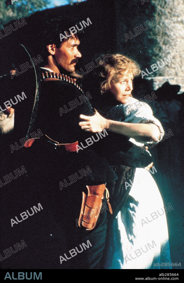 JANE FONDA y JIMMY SMITS en GRINGO VIEJO, 1989 (OLD GRINGO), dirigida por LUIS PUENZO. Copyright COLUMBIA PICTURES.